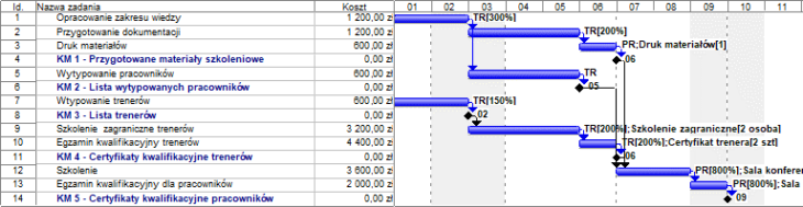 Wykres Gantta Pm2pmpl 7986